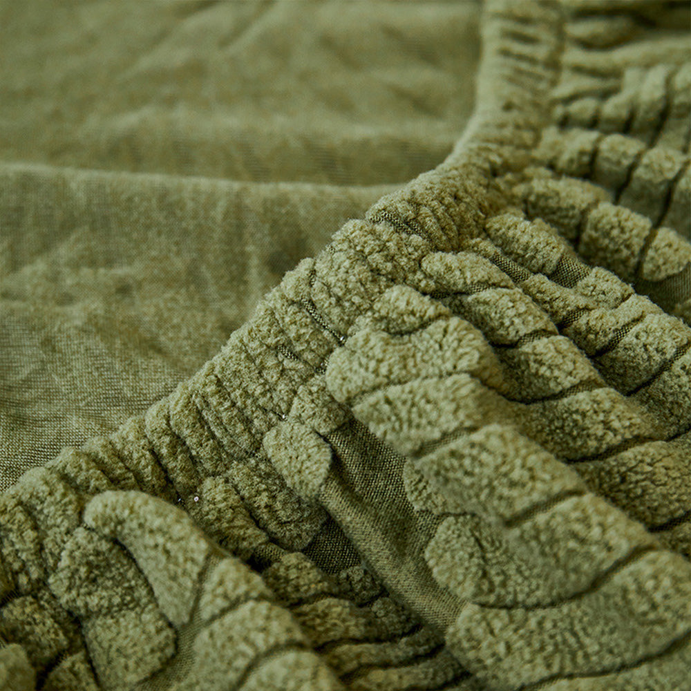 Modern Leaf Jacquard Waterproof Anti-Scratch Couch Cover