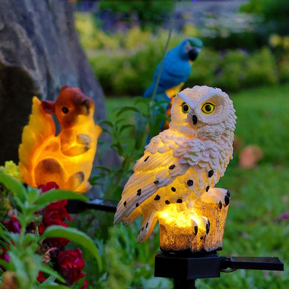 Solar Powered Owl Lamp (set of 2)