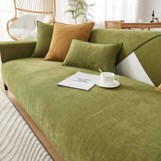Herringbone Chenille Fabric Waterproof Antifouling Couch Cover