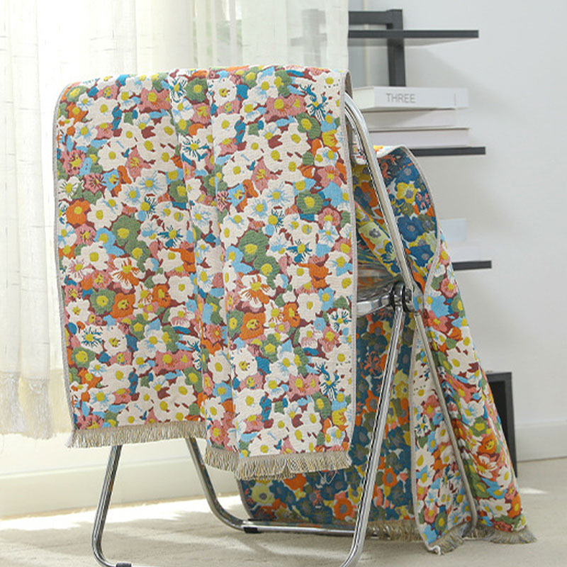 Painting Style Flower Reversible Cotton Bath Towel 80cm x 160cm