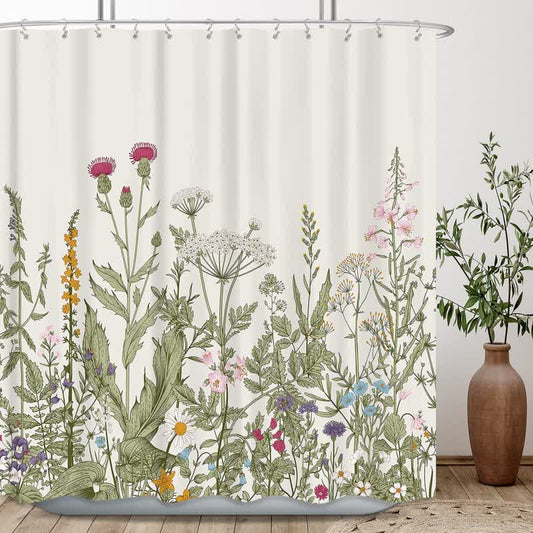 Rural Waterproof Decorative Shower Curtain