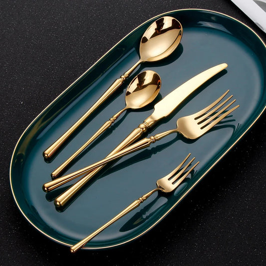 Rome Gold Stainless Steel Cutlery Set