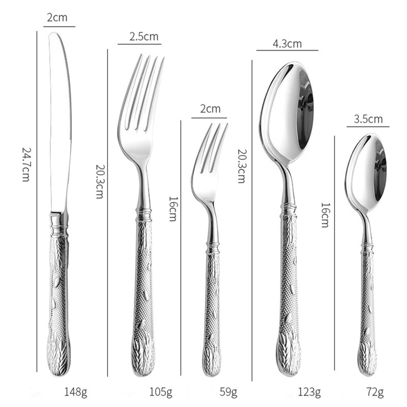 Realm Silver Luxury Elegant Cutlery Set