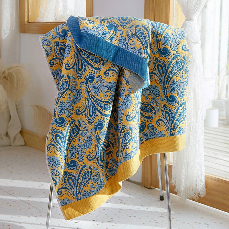 Mixed Color Reversible Gauze Bath Towel Soft Cotton
