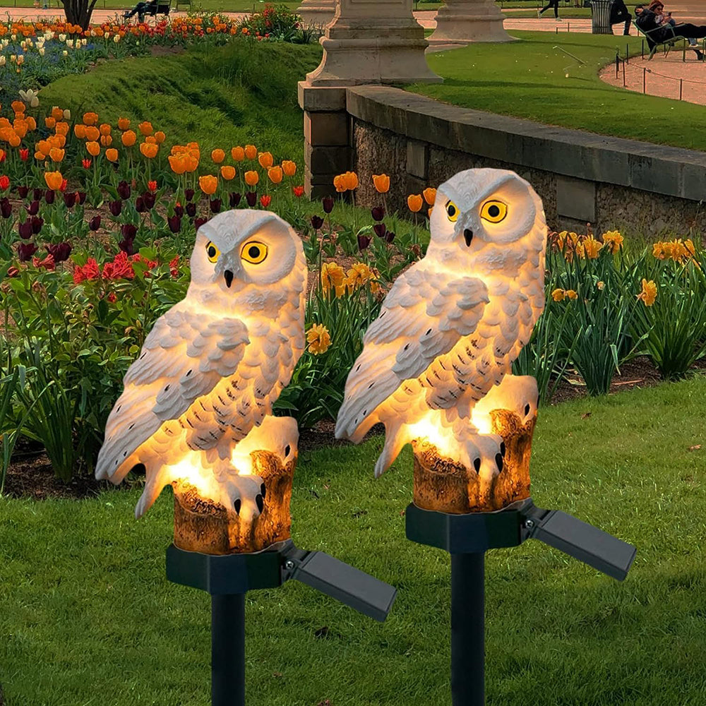 Solar Powered Owl Lamp (set of 2)