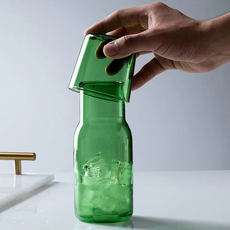 Glass Carafe & Tumbler Set – 500ml Borosilicate Water Set