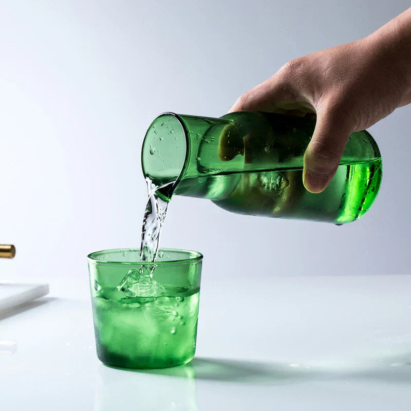 Glass Carafe & Tumbler Set – 500ml Borosilicate Water Set