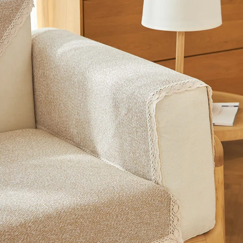 Hand-Woven Cotton Linen Non-Slip Couch Cover All Seasons