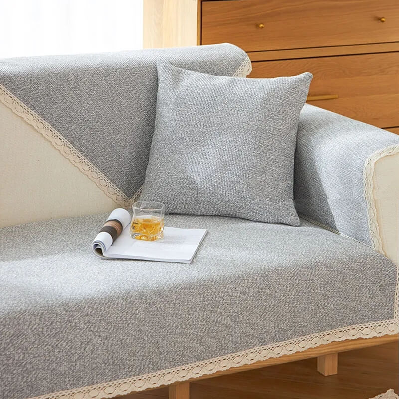 Hand-Woven Cotton Linen Non-Slip Couch Cover All Seasons