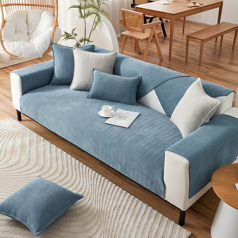 Herringbone Chenille Fabric Waterproof Antifouling Couch Cover