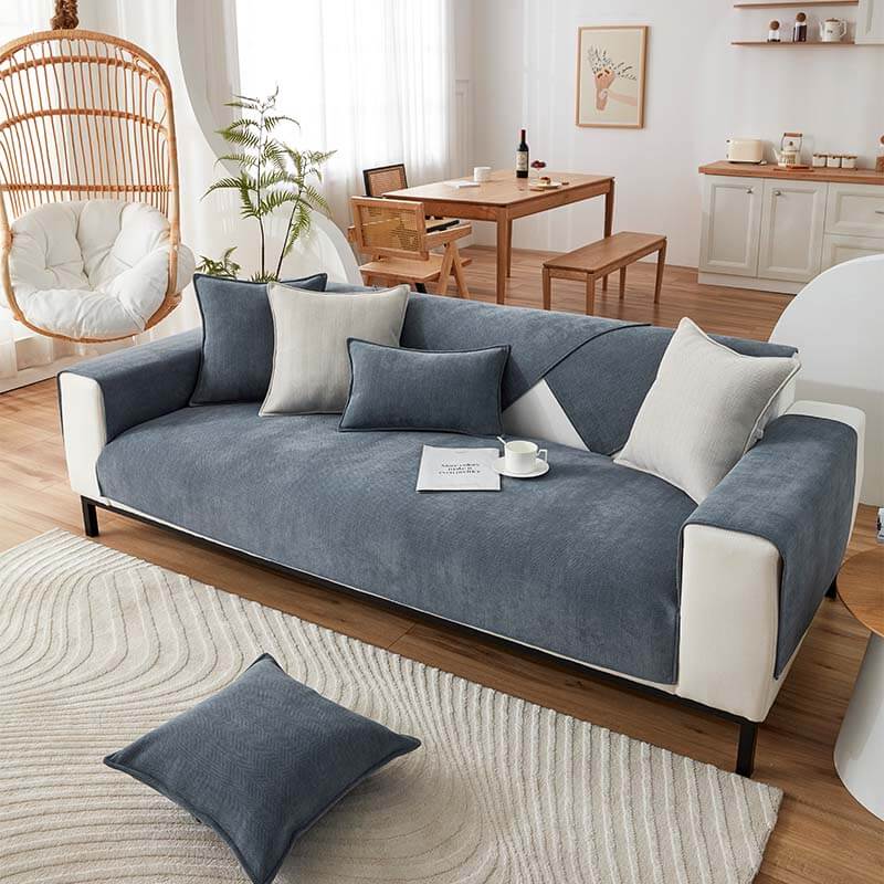 Herringbone Chenille Fabric Waterproof Antifouling Couch Cover