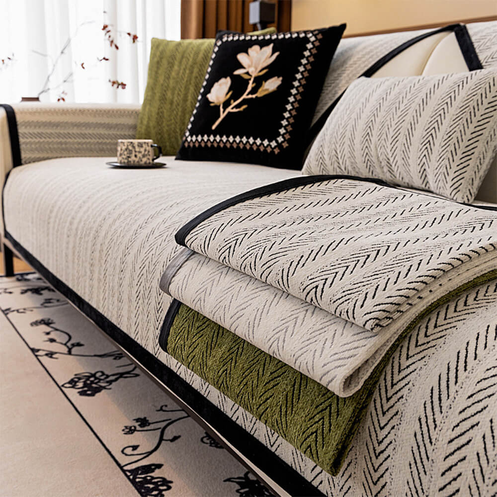 Modern Chenille Fabric Anti-Scratch Non-Slip Couch Cover