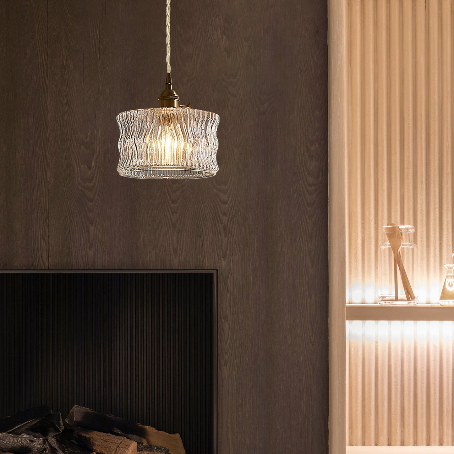 Sleek Glass Shade Pendant Light