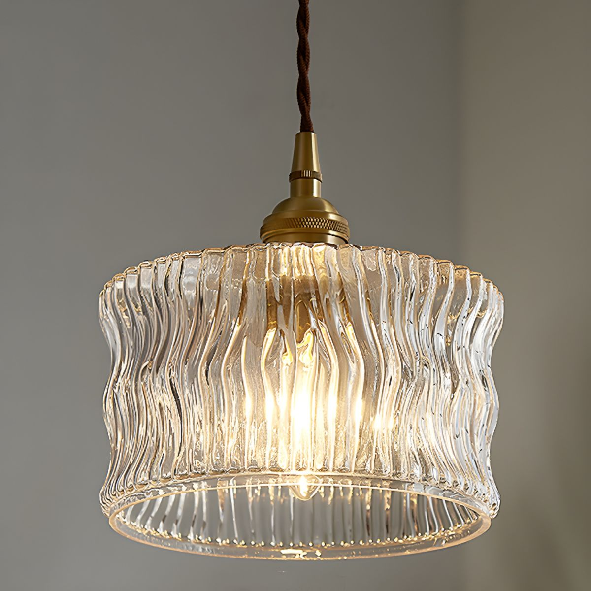 Sleek Glass Shade Pendant Light