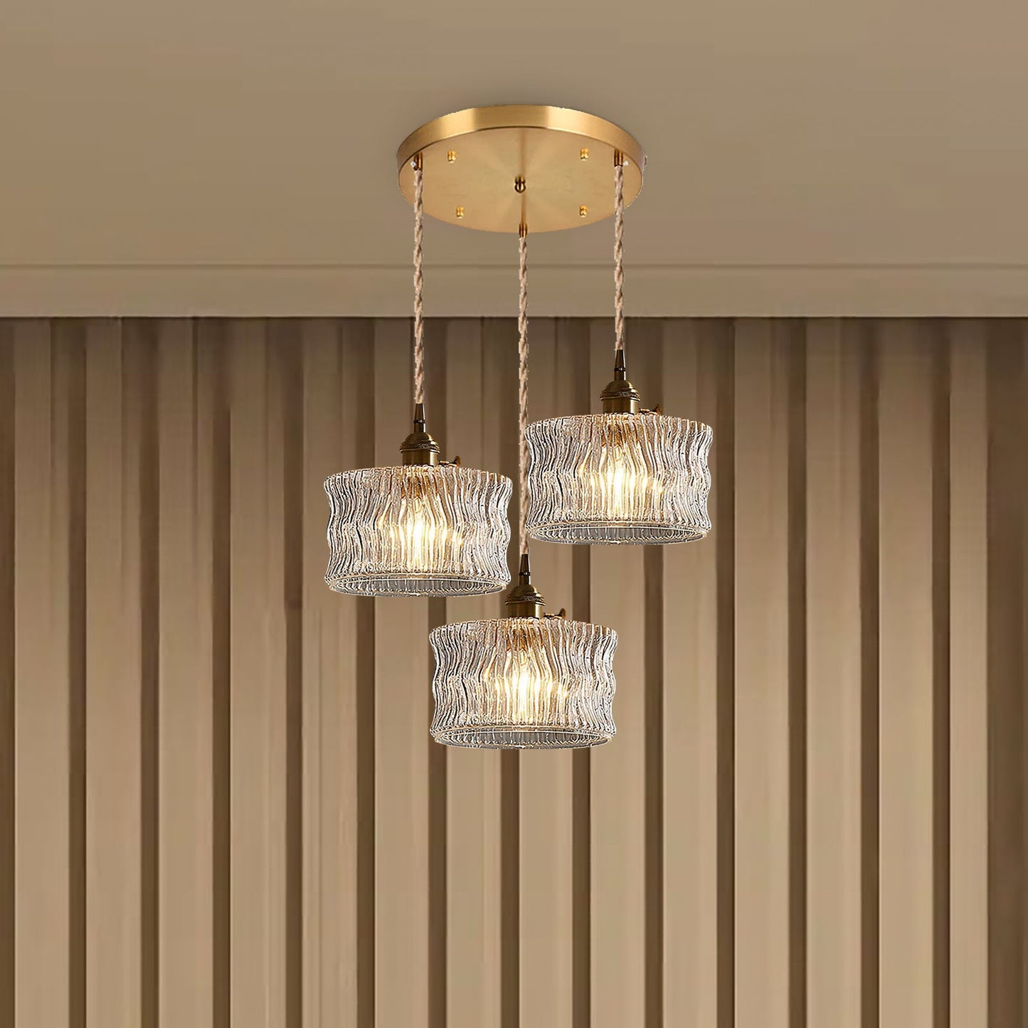 Sleek Glass Shade Pendant Light