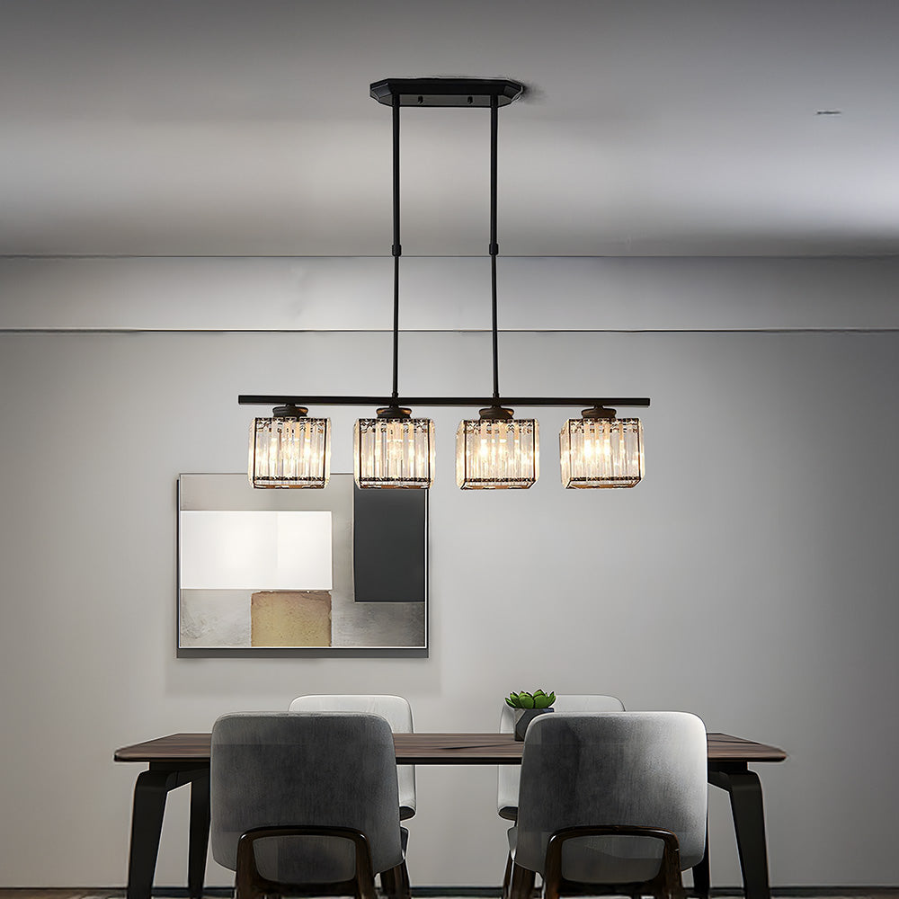 Nordic Multi-Head Glass Island Pendant Lamp