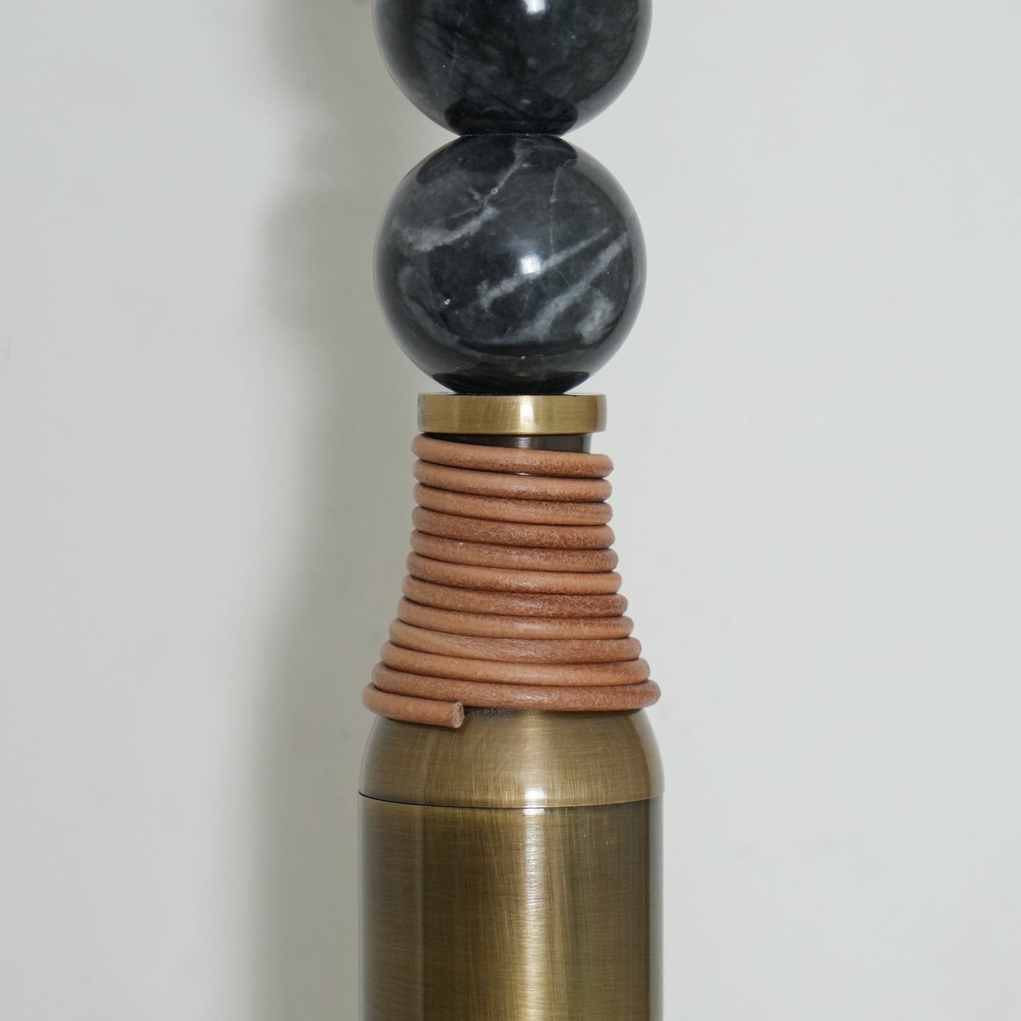 Persepolis-Inspired Marble & Brass Wall Sconce