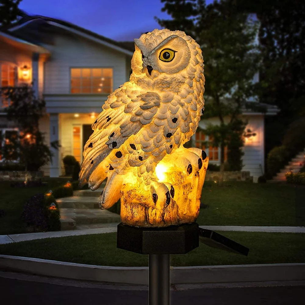 Solar Powered Owl Lamp (set of 2)