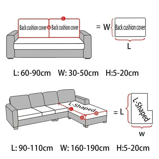 Thick Jacquard Stretch Sofa Cushion Cover – Anti-Slip and Splash Resistant