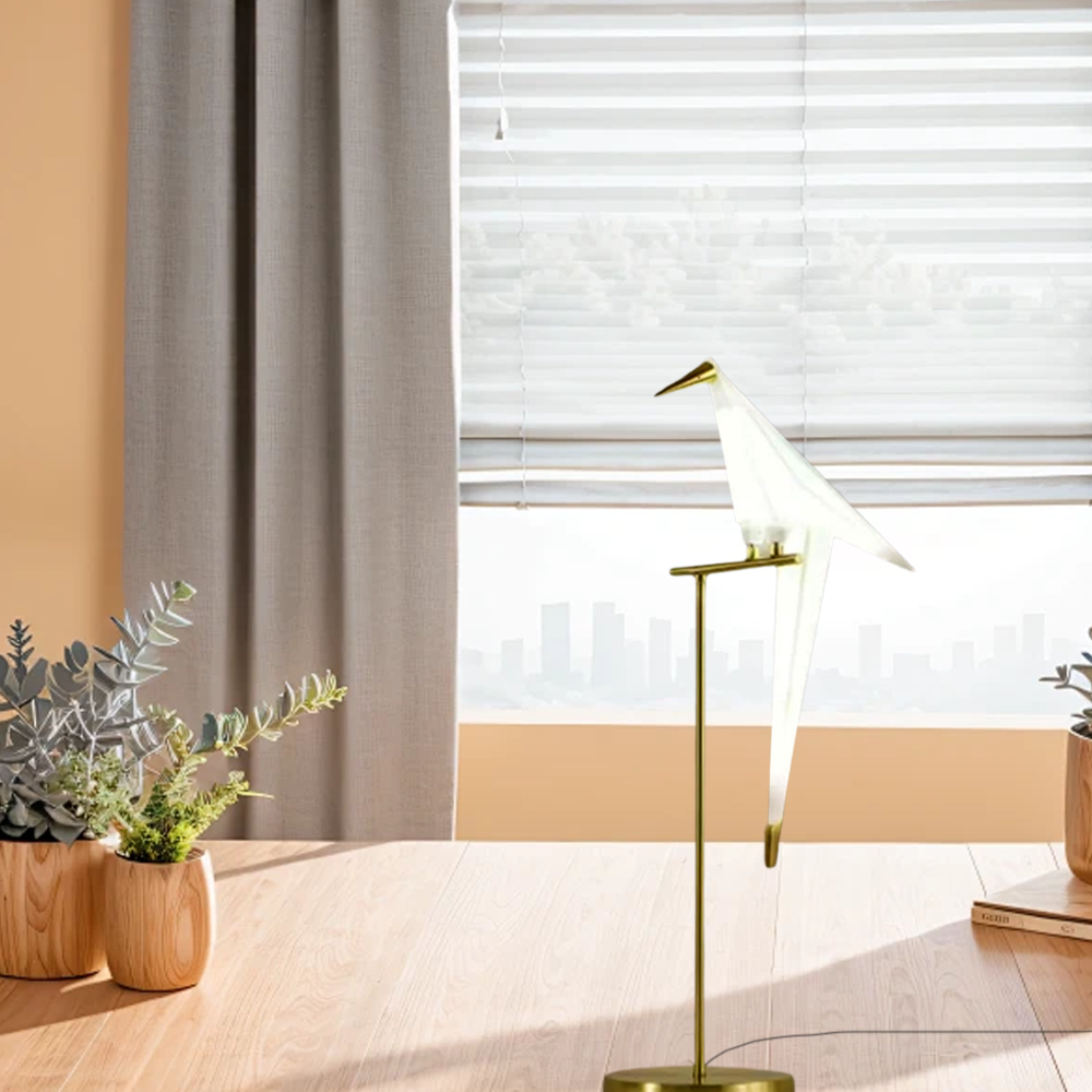 Floor Lamp Metal Bird Floor Lamp