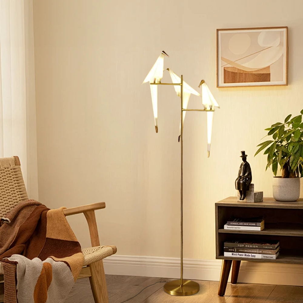 Floor Lamp Metal Bird Floor Lamp