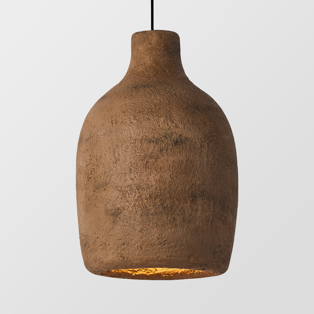 Postmodern Pottery-Style Pendant Light