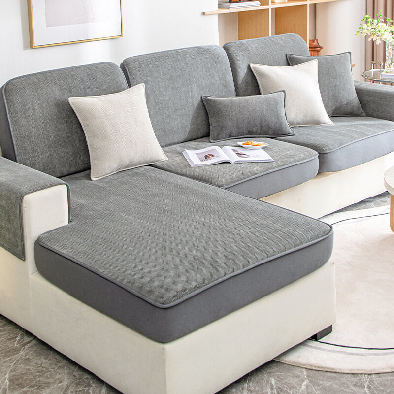 Universal Stretch Chenille Herringbone Couch Cover Protection