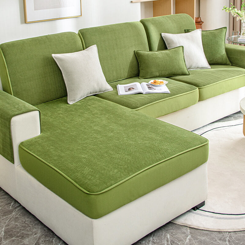 Universal Stretch Chenille Herringbone Couch Cover Protection