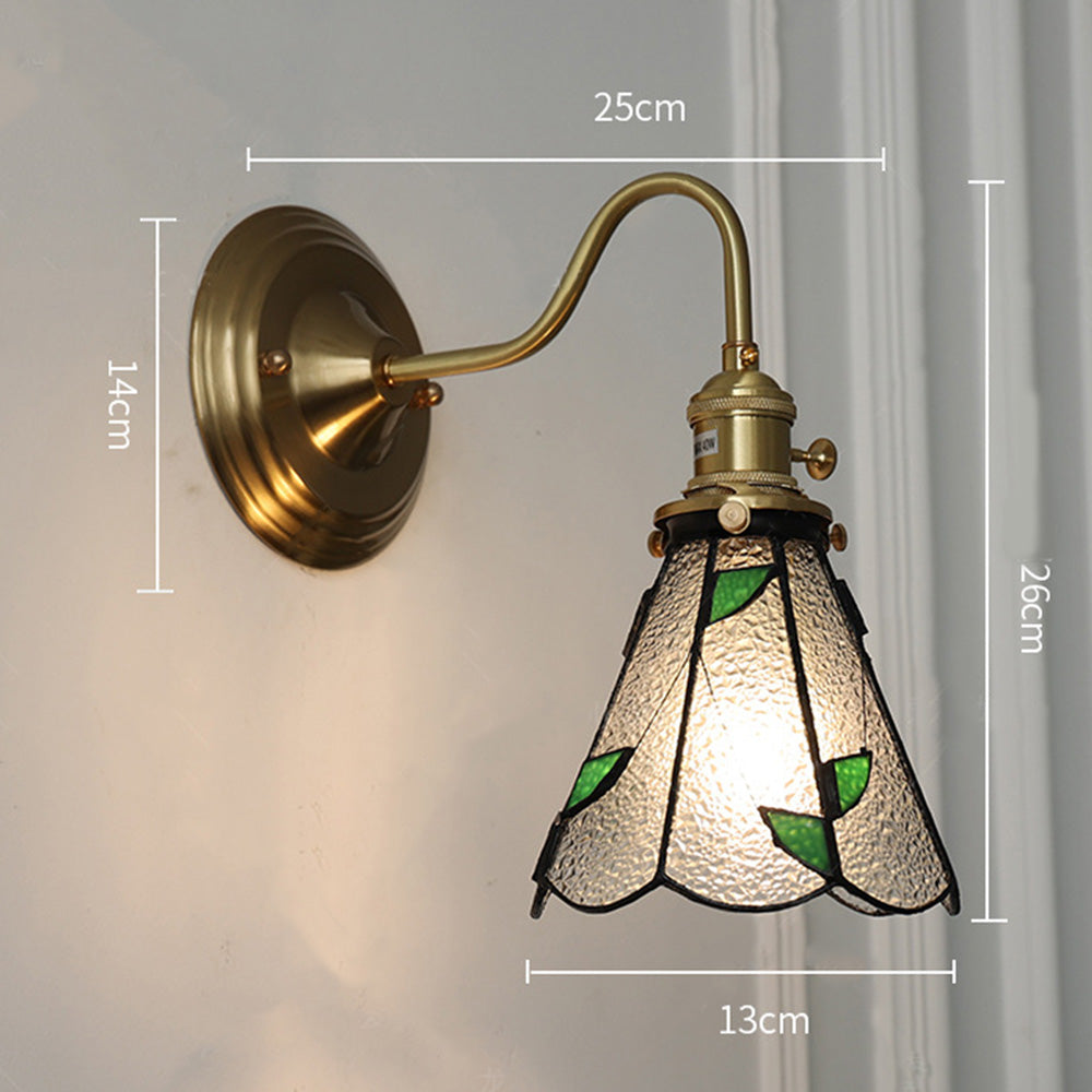 Vintage Glass Wall Sconce Light