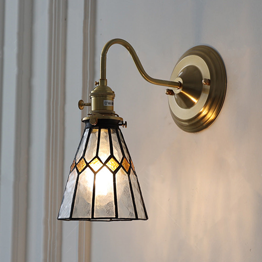 Vintage Glass Wall Sconce Light