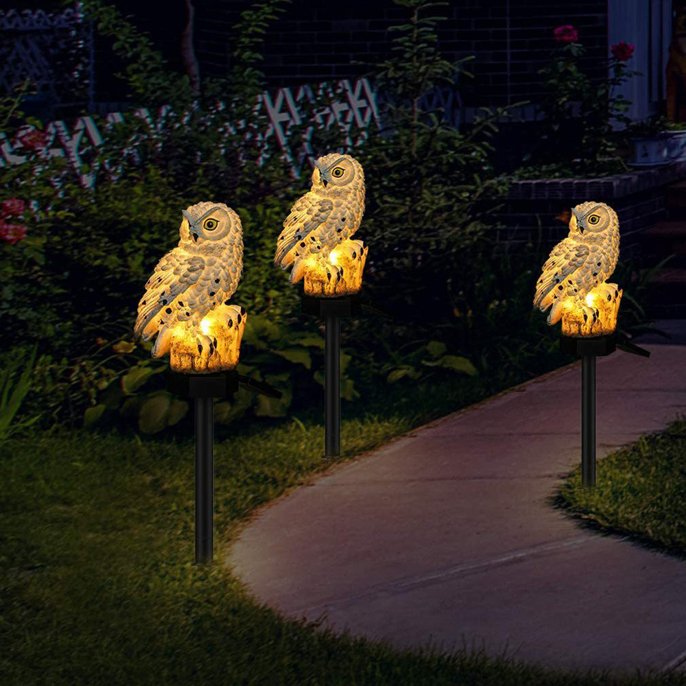 Solar Powered Owl Lamp (set of 2)