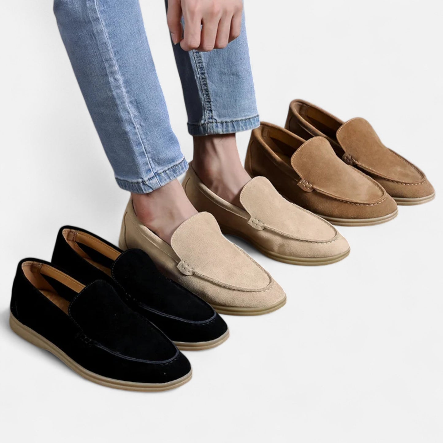 Virashoper Men’s Suede Loafers | Classic Slip-On Elegance