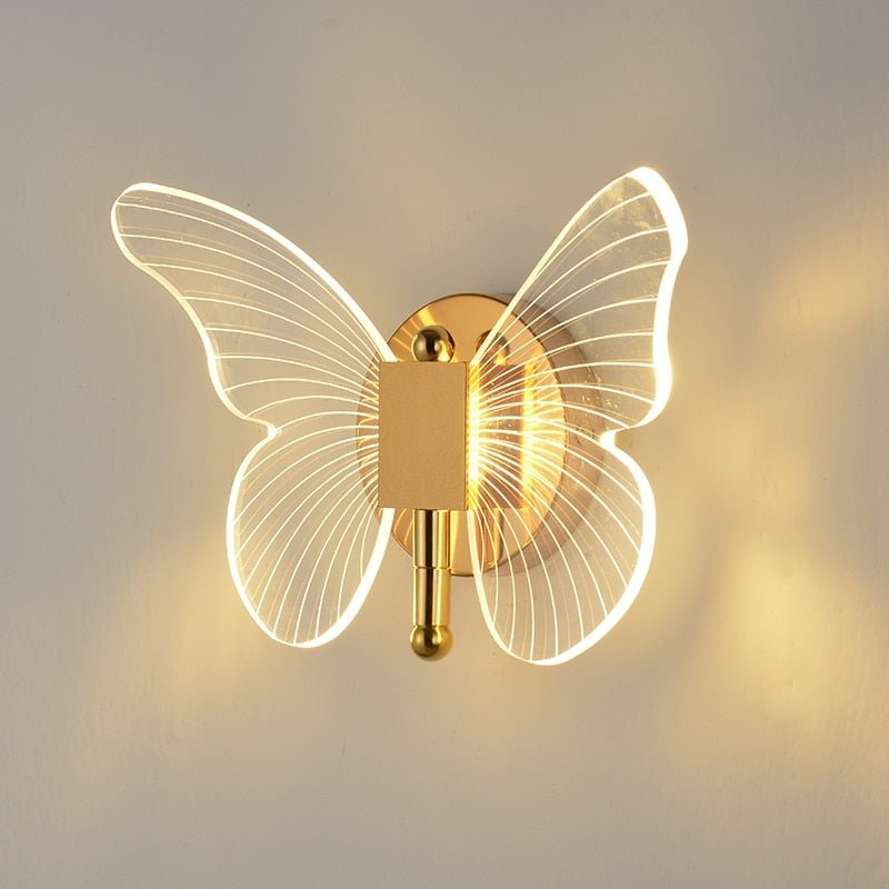 Butterfly Inspired LED Wall Light – Farfalla Style in Acrylic and Metal