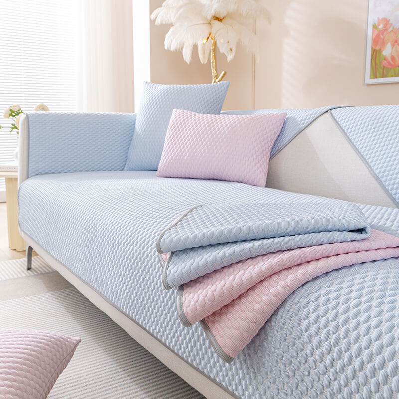 Multifunctional Cooling Waterproof Furniture Protector Sectional Couch Cover with Ice Silk Fabric