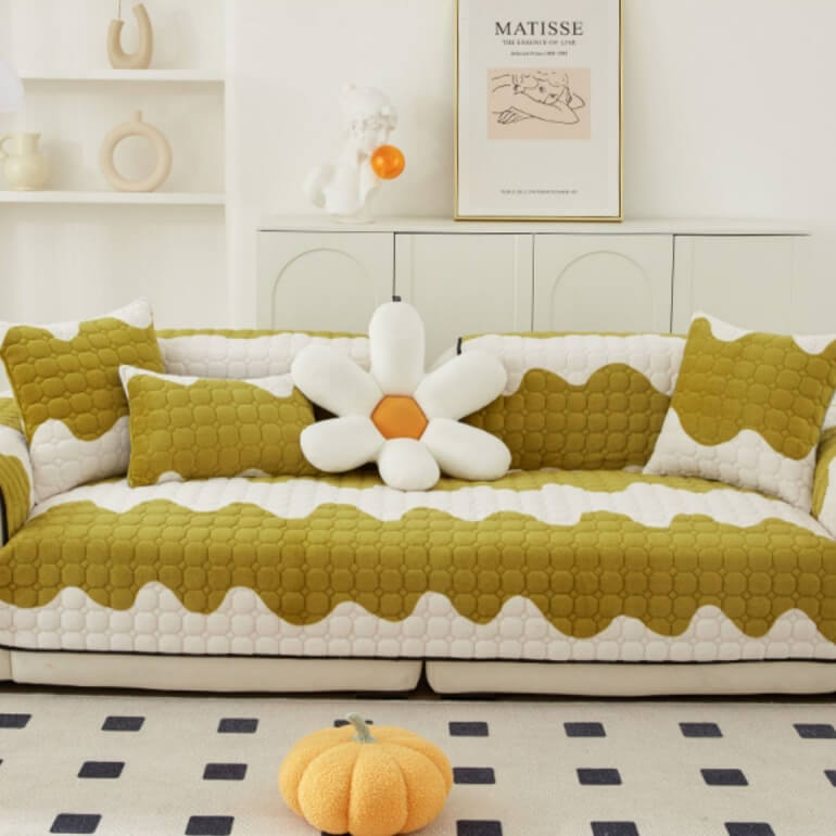 Milk Velvet Sofa Cover Non-slip Protection for Furniture