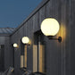 Solar Powered Globe Outdoor Wall Light