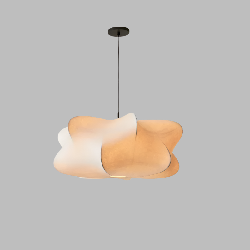 Japanese Wabi Sabi Silk Pendant Light – Minimalist Lighting for Stylish Spaces