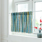 Colorful Plaid Pattern Tassel Tier Curtain in Cotton Linen