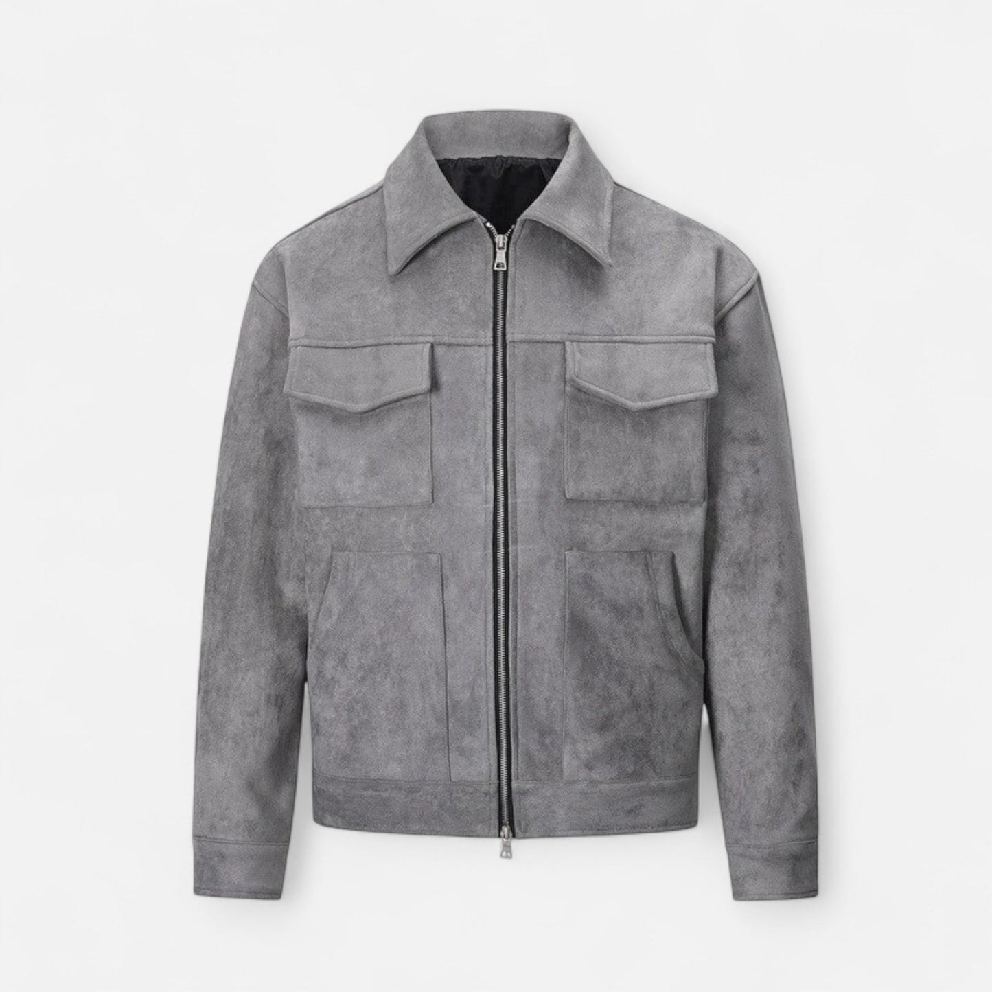Virashoper Men’s Loose-Fit Suede Jacket
