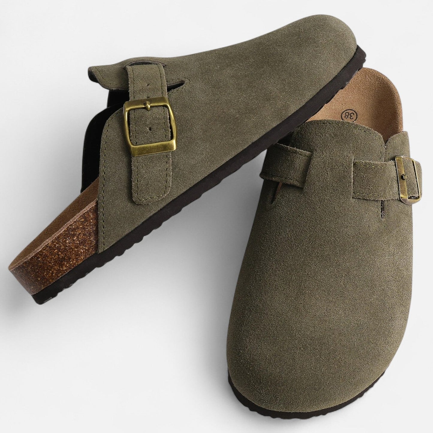 Virashoper Men’s Suede Mules – Sculpted Clog-Inspired Comfort