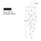 Polar Chandelier – Modern LED Pendant Light with Stainless Steel Frame & Glass Balls