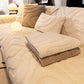 Warm Plush Curved Jacquard Non-Slip Sofa Protector Cover
