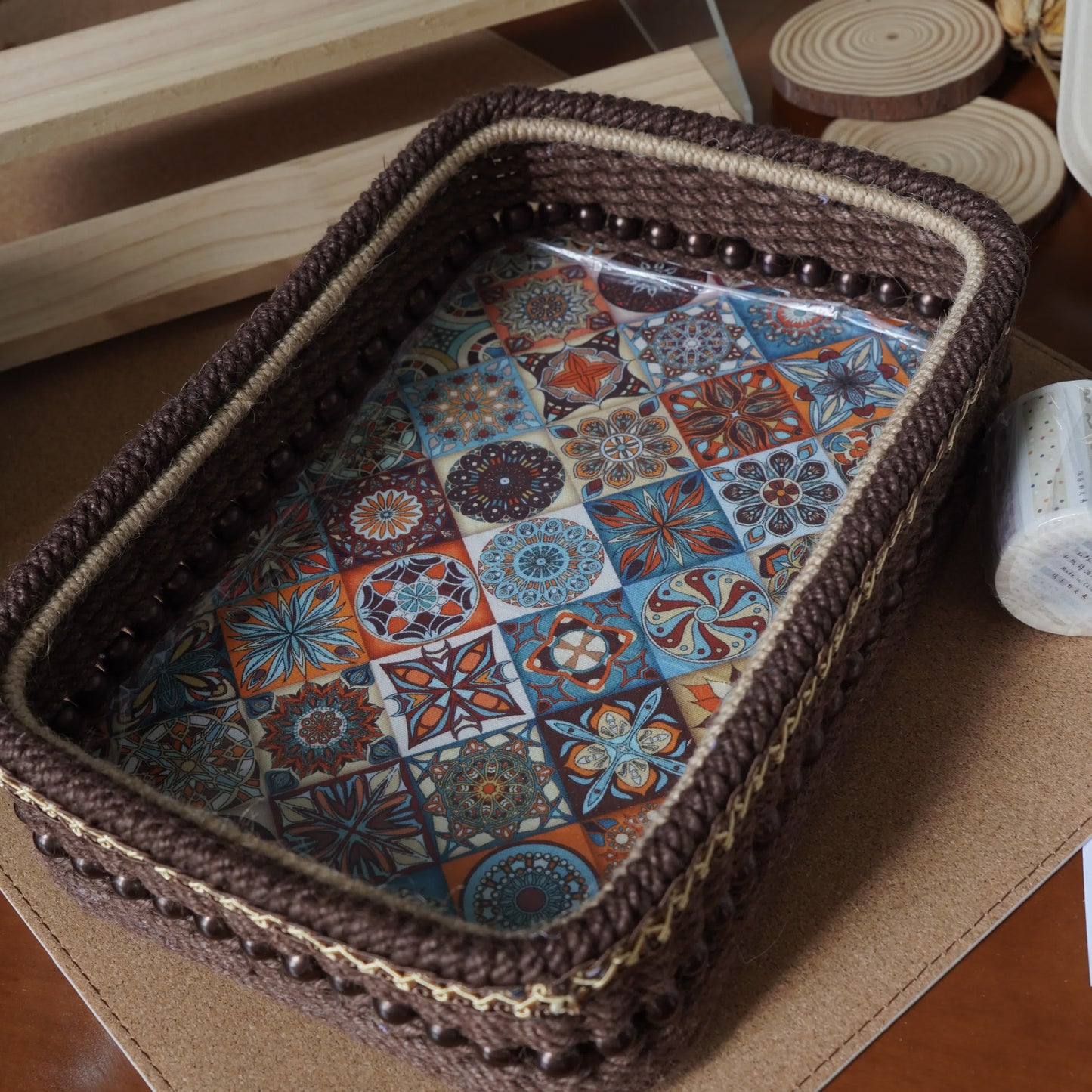 Farmhouse Handmade Hemp Storage Basket