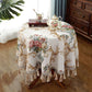 Chenille Jacquard Floral Tablecloth