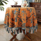 Chenille Jacquard Floral Tablecloth