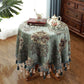 Chenille Jacquard Floral Tablecloth