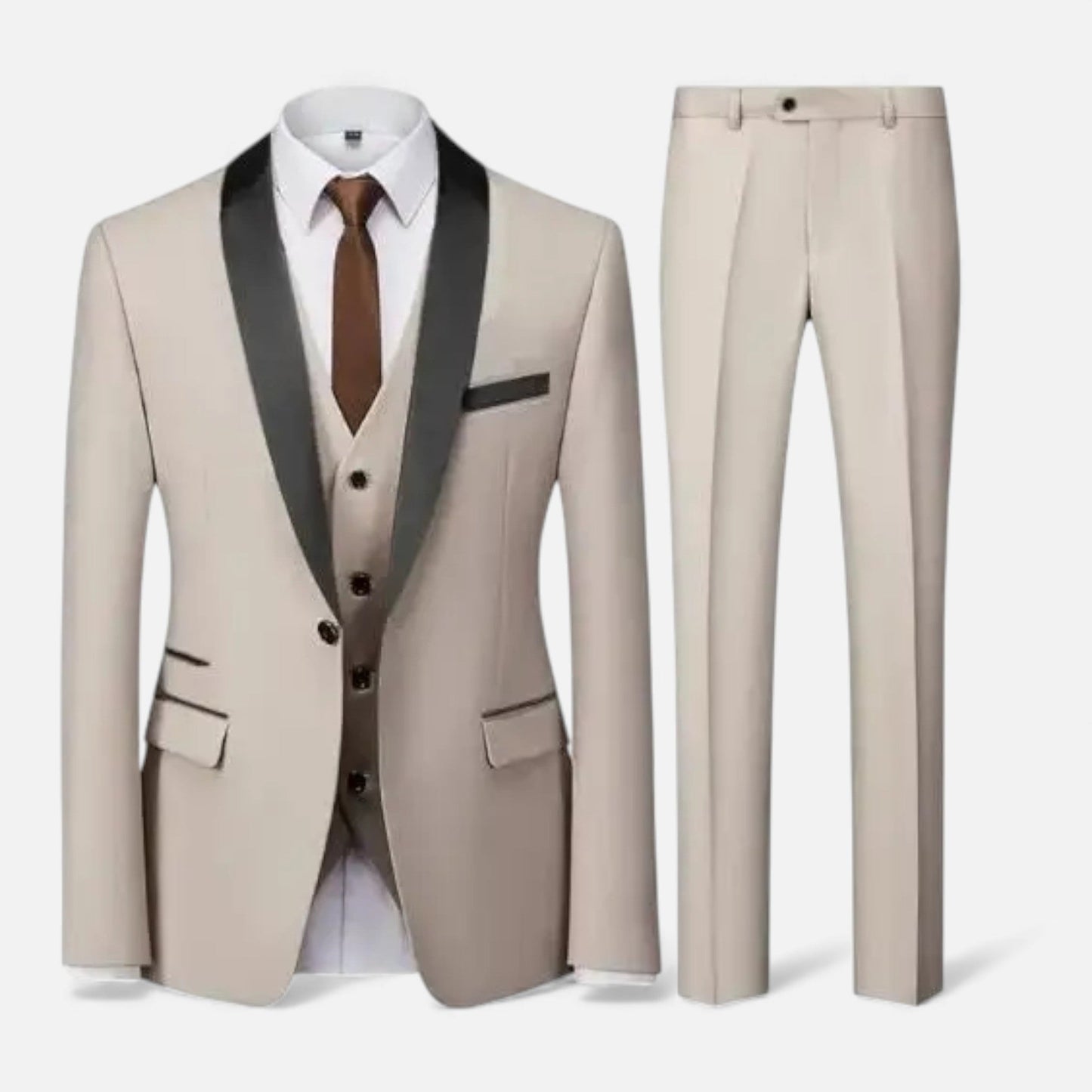Virashoper Men’s Three-Piece Wedding & Party Suit