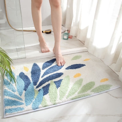 Fluffy Absorbent Bath Rug with Non Slip Backing