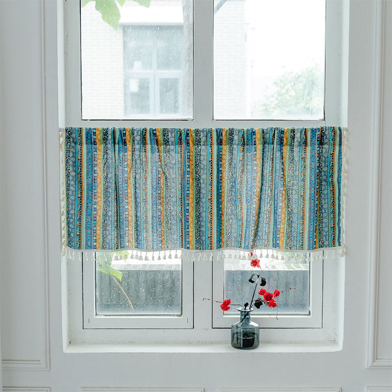 Cotton Linen Curtain with Rod Pocket or Hook Option