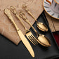 Stainless Steel Cutlery Set with Hand-Forged Finish